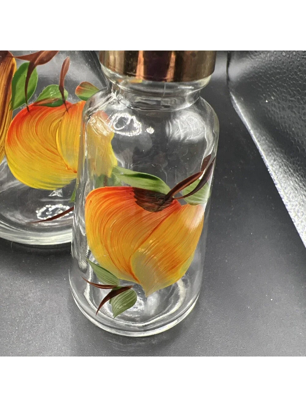 Vintage Hazel Atlas Vinegar And Oil/ Salt And Pepper